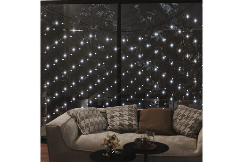Ljusnät kallvit 4x4 m 544 LED inne/ute - Julbelysning utomhus