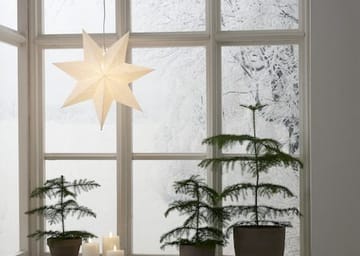Lysa Adventsstjärna 43 cm - Jullampa i papper - Vit - Belysning - Julbelysning - Adventsstjärna