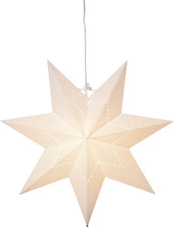 Lysa Adventsstjärna 43 cm - Jullampa i papper, Vit