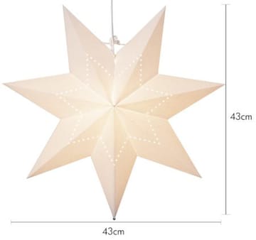 Lysa Adventsstjärna 43 cm - Jullampa i papper - Vit - Belysning - Julbelysning - Adventsstjärna