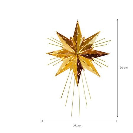 Mini Luxe Julstjärna 25 cm - mässing - Belysning - Julbelysning - Jullampor