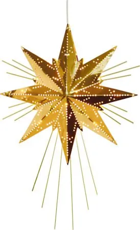 Mini Luxe Liten Adventsstjärna 25 cm - Jullampa i metall - Mässing - Belysning - Julbelysning - Adventsstjärna