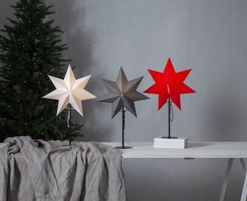 Mixa Adventsstjärna på Fot 50 cm – Jullampa i papper / metall - Vit med svart fot - Belysning - Julbelysning - Adventsstjärna