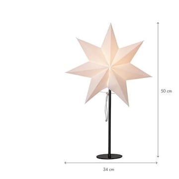 Mixa Stjärna på fot 50 cm - vit med svart fot - Belysning - Julbelysning - Jullampor