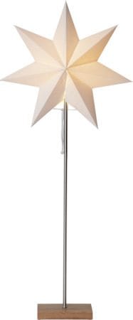 Moa Fot, skärm & stjärna 82 cm - vit och ek - Belysning - Julbelysning - Jullampor
