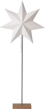 Moa Fot, skärm & stjärna 82 cm - vit och ek - Belysning - Julbelysning - Jullampor