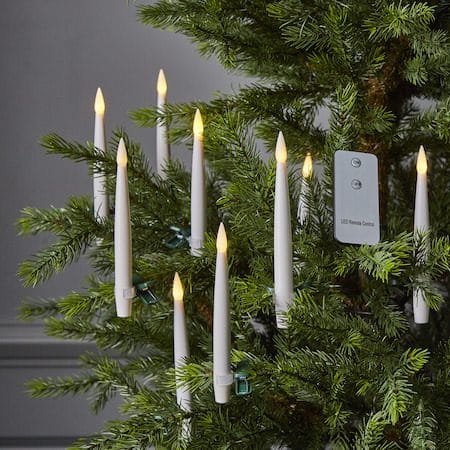 Paulina LED Antikljus 11,5 cm - vit och grön - Belysning - Julbelysning - Jullampor