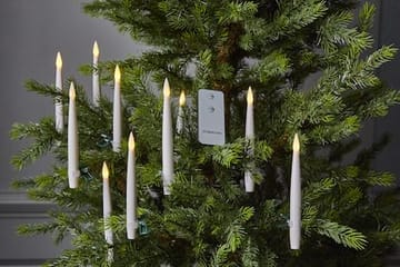 Paulina LED Antikljus 11,5 cm - vit och grön - Belysning - Julbelysning - Jullampor