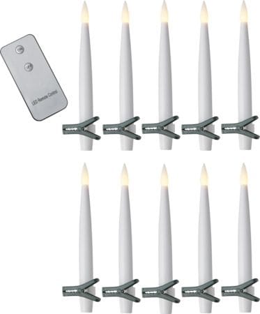Paulina LED Antikljus 11,5 cm - vit och grön - Belysning - Julbelysning - Jullampor