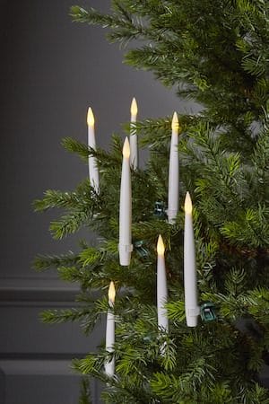 Paulina LED Antikljus 11,5 cm - vit och grön - Belysning - Julbelysning - Jullampor