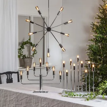 Pix Jullampa Stjärna 50 cm – Hänglampa i Metall - Krom - Belysning - Julbelysning - Adventsstjärna