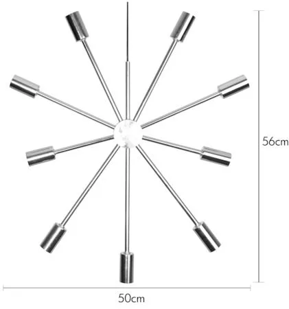 Pix Jullampa Stjärna 50 cm – Hänglampa i Metall - Krom - Belysning - Julbelysning - Adventsstjärna