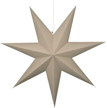 Plain Stor Adventsstjärna 90 - Jullampa i papper - Beige - Belysning - Julbelysning - Adventsstjärna