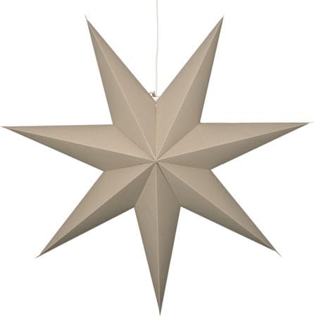 Plain Stor Adventsstjärna 90 - Jullampa i papper - Beige - Belysning - Julbelysning - Adventsstjärna