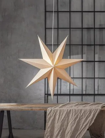 Plain Pappersstjärna 90 cm - beige - Belysning - Julbelysning - Jullampor