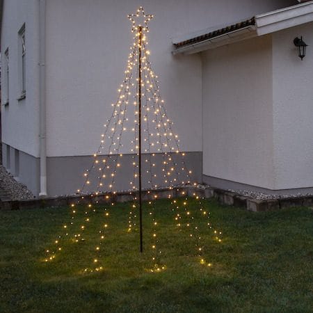 Spiky Utomhusdekoration belysning julgran 100x235 cm - svart - Belysning - Julbelysning - Julbelysning utomhus