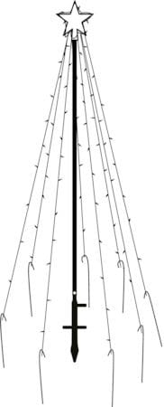 Spiky Utomhusdekoration belysning julgran 100x235 cm - svart - Belysning - Julbelysning - Julbelysning utomhus