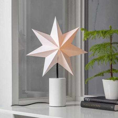 Stila Fot, skärm & stjärna 35 cm - Vit med svarta detaljer - Belysning - Julbelysning - Jullampor