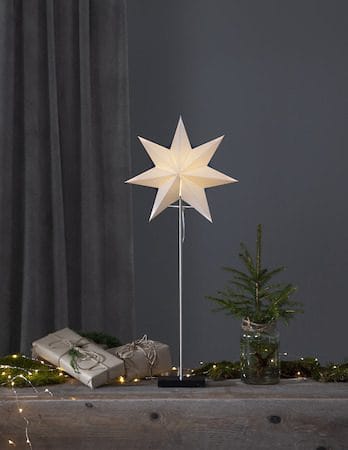 Totto Stjärna på Fot 80 cm E14 - Vit|Svart - Belysning - Julbelysning - Adventsstjärna