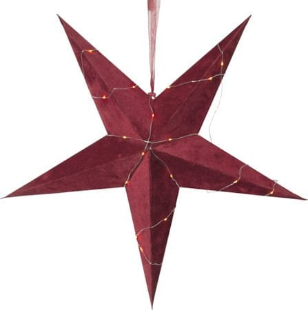Velvet Pappersstjärna 60 cm - röd - Belysning - Julbelysning - Jullampor