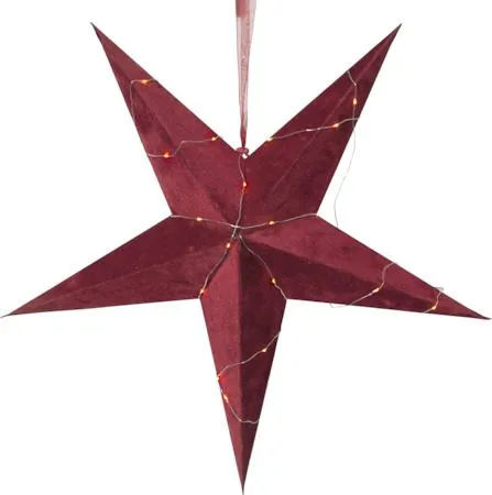 Velvet Pappersstjärna 60 cm, röd