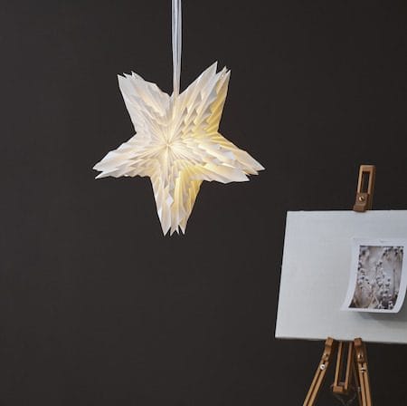 White Pappersstjärna 50 cm - vit - Belysning - Julbelysning - Jullampor