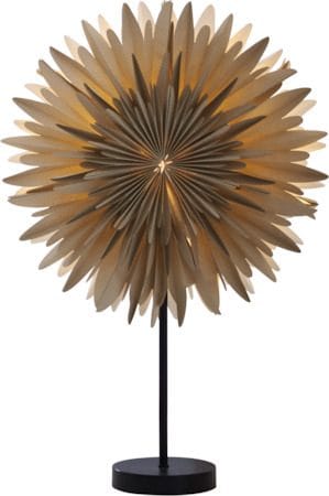 Winter Stjärna på fot 40 cm - beige med guldprickar/svart fot - Belysning - Julbelysning - Jullampor