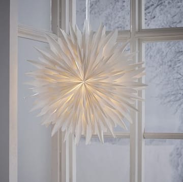 Winter Pappersstjärna 60 cm - Vit med guldprickar - Belysning - Julbelysning - Jullampor