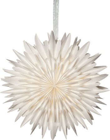 Winter Pappersstjärna 60 cm - Vit med guldprickar - Belysning - Julbelysning - Jullampor