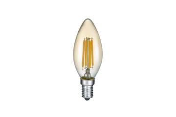 LK LED E14 filament kron 4W 400lm 2700K brun 3-steg - Brun - Belysning - Glödlampor & ljuskällor - LED belysning - LED lampa - Kronljuslampa