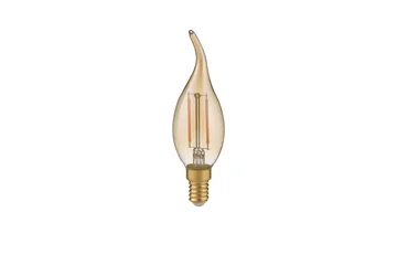 LK LED E14 filament kron/böjd top 4W 400lm 2700K brun 3-steg - Brun - Belysning - Glödlampor & ljuskällor - LED belysning - LED lampa - Kronljuslampa