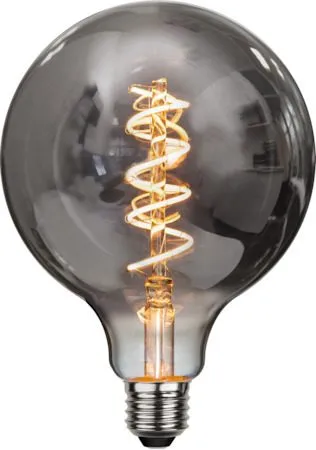 LED-lampa E27 G125 Decoled Spiral 2100K 40 lm Dimbar, Rökgrå