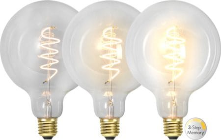 LED-lampa E27 G125 DecoSpiral 2100K 270 lm 3-stegsdimring med minne - Transparent - Belysning - Glödlampor & ljuskällor - Glödlampor