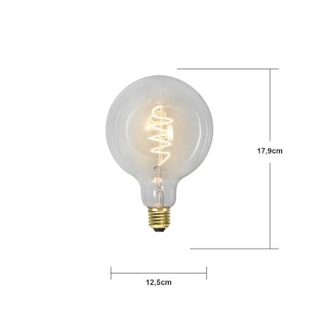 LED-lampa E27 G125 DecoSpiral 2100K 270 lm 3-stegsdimring med minne - Transparent - Belysning - Glödlampor & ljuskällor - Glödlampor