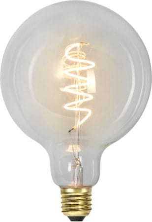 LED-lampa E27 G125 DecoSpiral 2100K 270 lm 3-stegsdimring med minne - Transparent - Belysning - Glödlampor & ljuskällor - Glödlampor