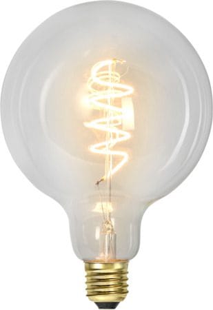 LED-lampa E27 G125 DecoSpiral 2100K 270 lm 3-stegsdimring med minne - Transparent - Belysning - Glödlampor & ljuskällor - Glödlampor