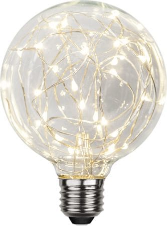 LED-lampa E27 G95 Decoled Dew Drop 25 LED - Transparent / Silver - Belysning - Glödlampor & ljuskällor - Glödlampor