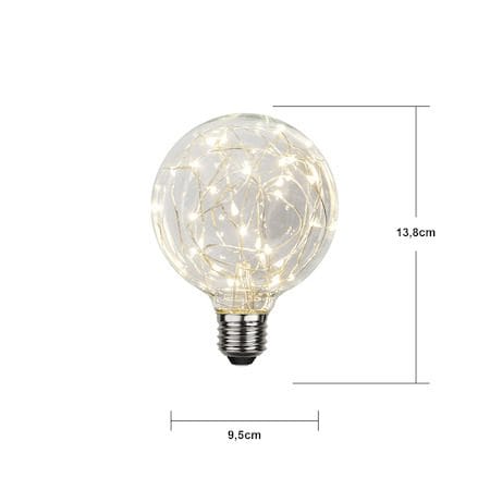 LED-lampa E27 G95 Decoled Dew Drop 25 LED - Transparent / Silver - Belysning - Glödlampor & ljuskällor - Glödlampor