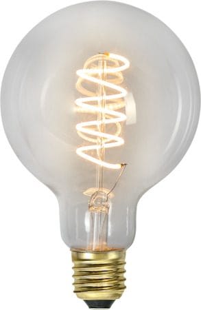LED-lampa E27 G95 DecoSpiral 2100K 270 lm 3-stegsdimring med minne - Transparent - Belysning - Glödlampor & ljuskällor - Glödlampor