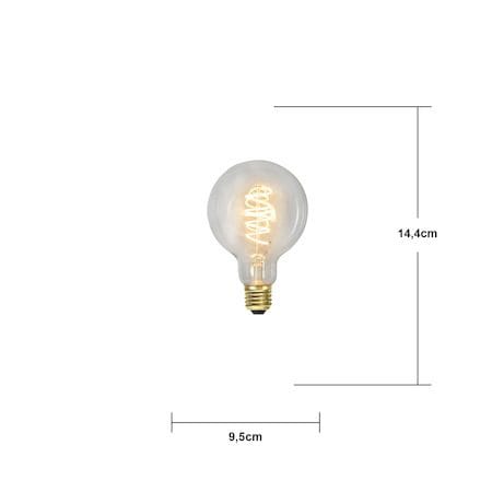 LED-lampa E27 G95 DecoSpiral 2100K 270 lm 3-stegsdimring med minne - Transparent - Belysning - Glödlampor & ljuskällor - Glödlampor