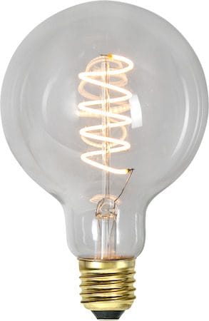 LED-lampa E27 G95 DecoSpiral 2100K 270 lm 3-stegsdimring med minne - Transparent - Belysning - Glödlampor & ljuskällor - Glödlampor