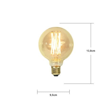 LED-lampa E27 G95 Vintage Gold 1800K 240lm Dimbar - Bärnsten - Belysning - Glödlampor & ljuskällor - Glödlampor