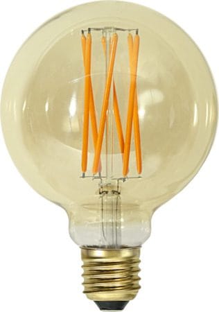 LED-lampa E27 G95 Vintage Gold 1800K 240lm Dimbar - Bärnsten - Belysning - Glödlampor & ljuskällor - Glödlampor