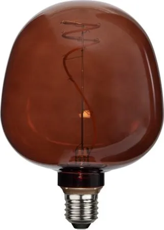 LED-lampa E27 Glob 125 Decoled Apple 17 cm, Mörkbrun