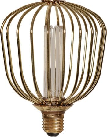 LED-lampa E27 Glob 125 Decoled Metal Basket 3-stegsdimring - Guld - Belysning - Glödlampor & ljuskällor - Glödlampor