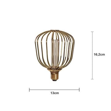 LED-lampa E27 Glob 125 Decoled Metal Basket 3-stegsdimring - Guld - Belysning - Glödlampor & ljuskällor - Glödlampor