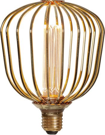 LED-lampa E27 Glob 125 Decoled Metal Basket 3-stegsdimring - Guld - Belysning - Glödlampor & ljuskällor - Glödlampor