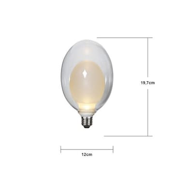 LED-lampa E27 Space Äggformad 2700K 350 lm 3-stegsdimring - Transparent / Vit - Belysning - Glödlampor & ljuskällor - Glödlampor