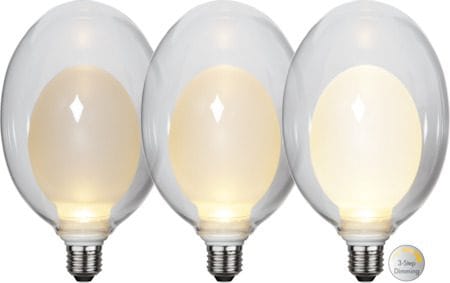 LED-lampa E27 Space Äggformad 2700K 350 lm 3-stegsdimring - Transparent / Vit - Belysning - Glödlampor & ljuskällor - Glödlampor