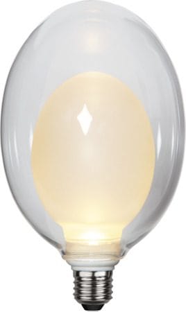 LED-lampa E27 Space Äggformad 2700K 350 lm 3-stegsdimring - Transparent / Vit - Belysning - Glödlampor & ljuskällor - Glödlampor